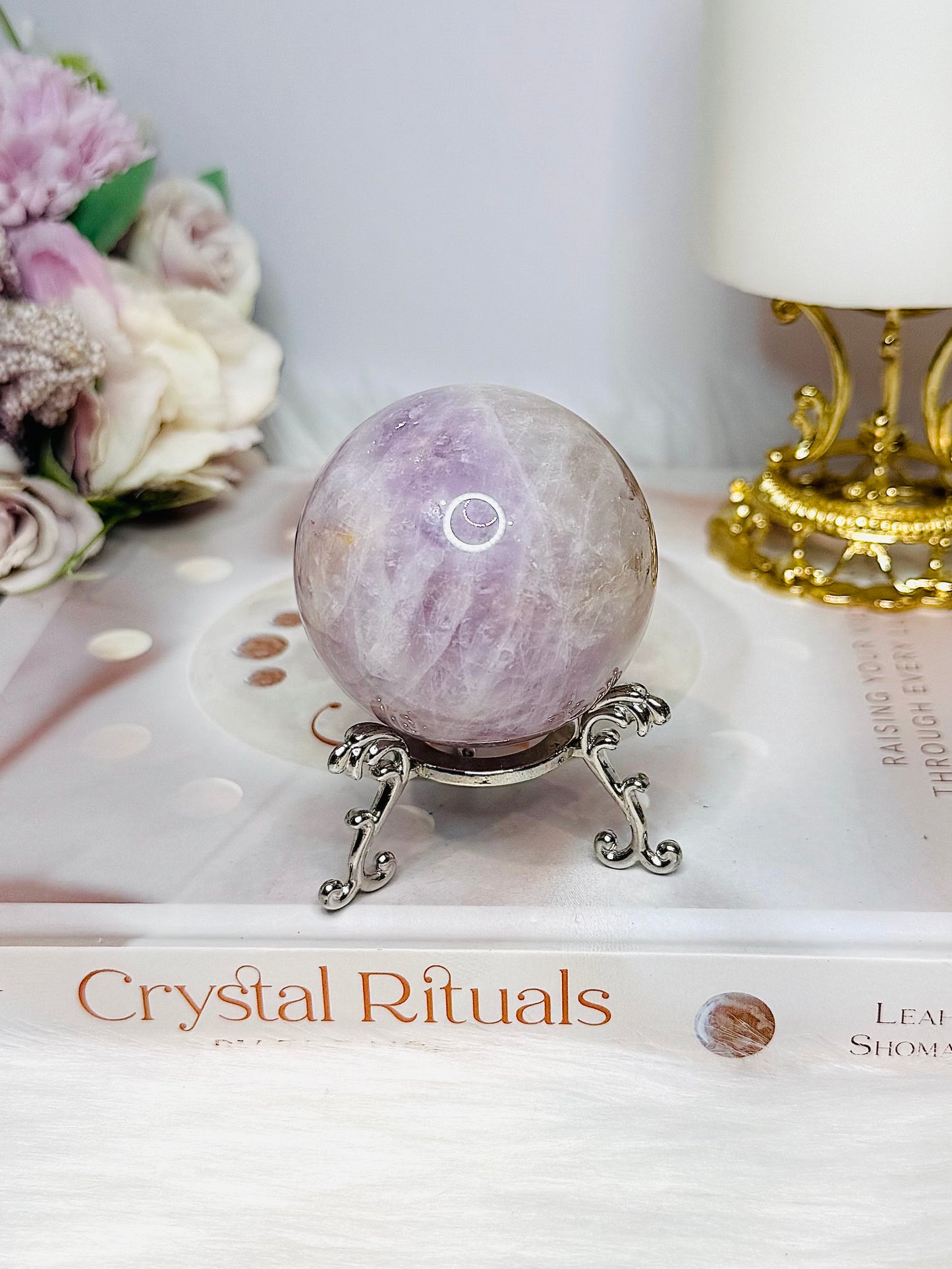 Natural Kunzite Sphere on Stand 5.5cm