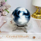 Large Orca Agate Sphere on Stand 379g