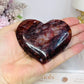 High Grade Fire Quartz Heart On Stand 8cm