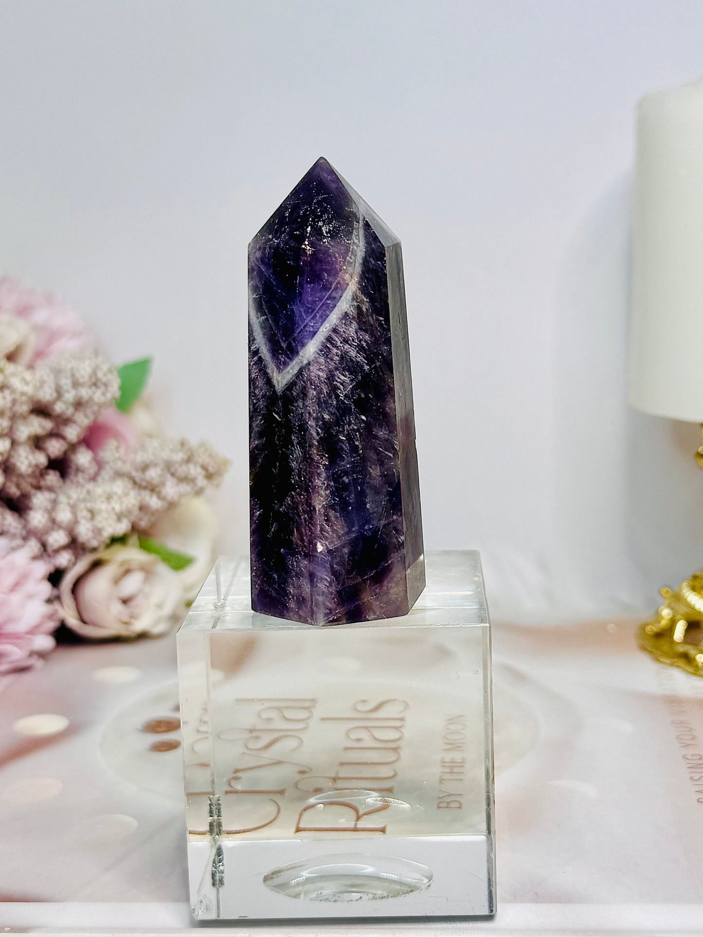 Chevron Amethyst Tower 7.5cm