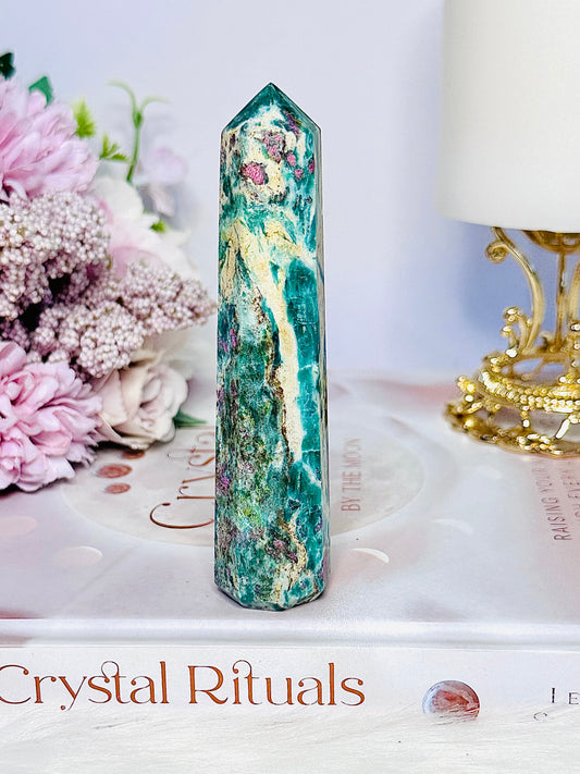 Incredibly Gorgeous 11cm Ruby Fuchsite Obelisk | Tower