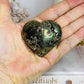 Druzy Pyrite Carved Heart on Stand 123g