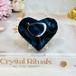 Black Agate Heart On Stand