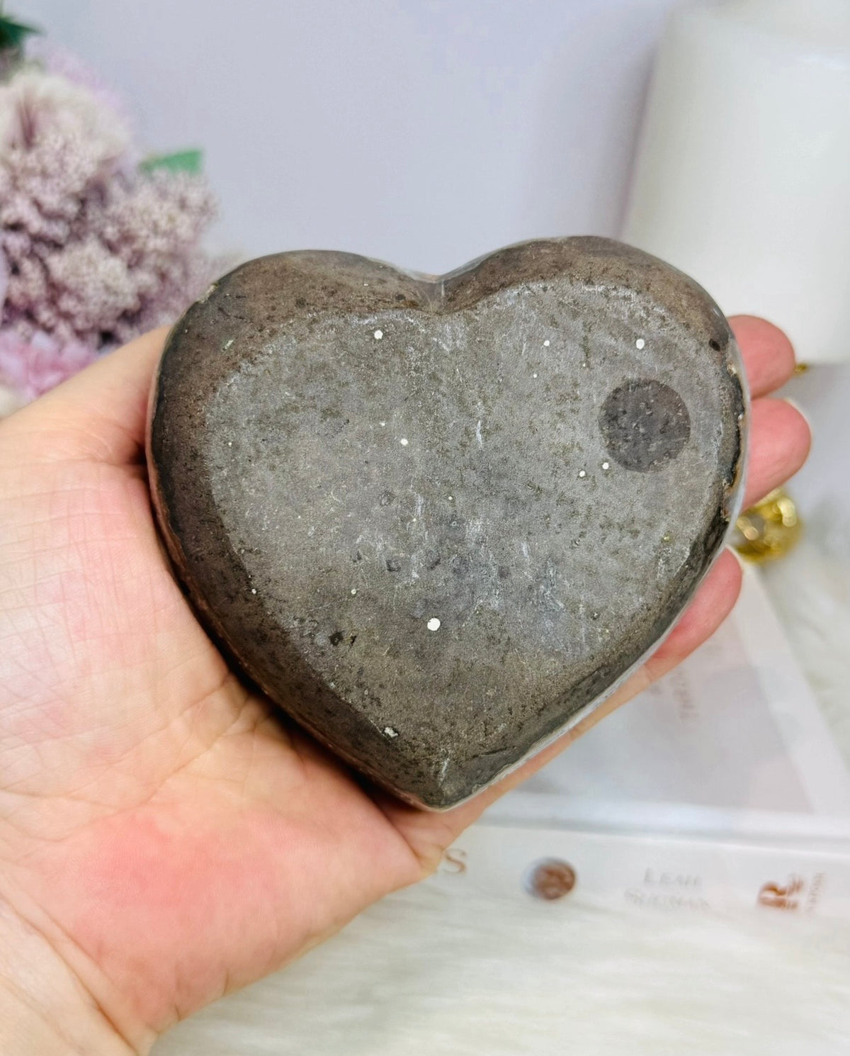 Amethyst Cluster Heart on Stand 438g