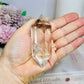 Chunky Clear Quartz with Garden | Lodolite Inclusions  Double Terminated Point 9cm