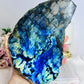 Large Labradorite Slab Double Sided Flash 22cm On Stand