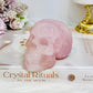 Large Rose Quartz Filigree Skull 8.5cm 407g
