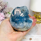 Large Blue Celestite Cluster on Stand 668g