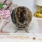 Druzy Chevron Amethyst Large Sphere 538g On Stand