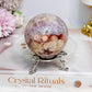 High Grade Pink Amethyst Sugar Druzy Sphere on Stand 281g