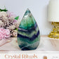 Rainbow Fluorite Flame 9cm (light used in pic)