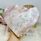 Huge High Grade Pink Amethyst Druzy Heart 16cm 1.57KG