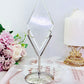 A Master Healer ~ Classy & Fabulous Large 18cm High Grade Clear Quartz Diamond | Rhombus On Silver Stand