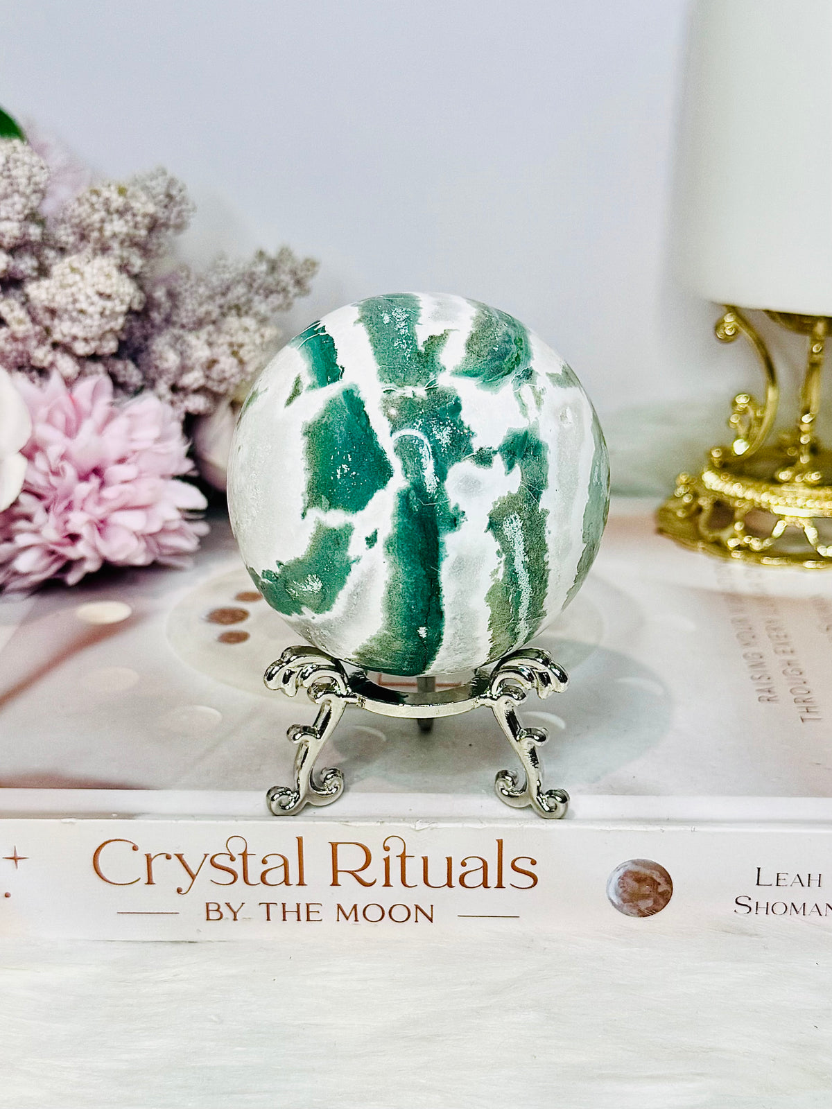 Unicorn Jasper Sphere on Stand 337g