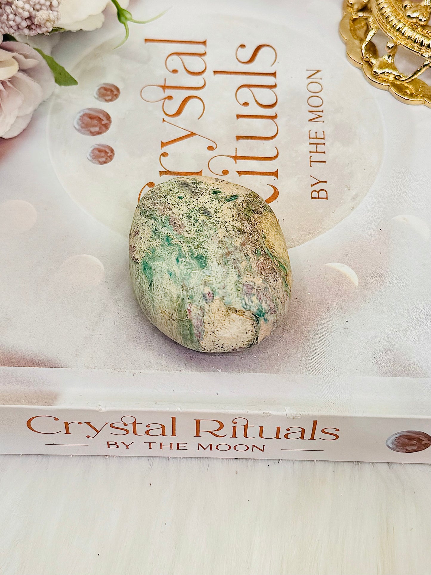 Natural Ruby Fuchsite Palmstone