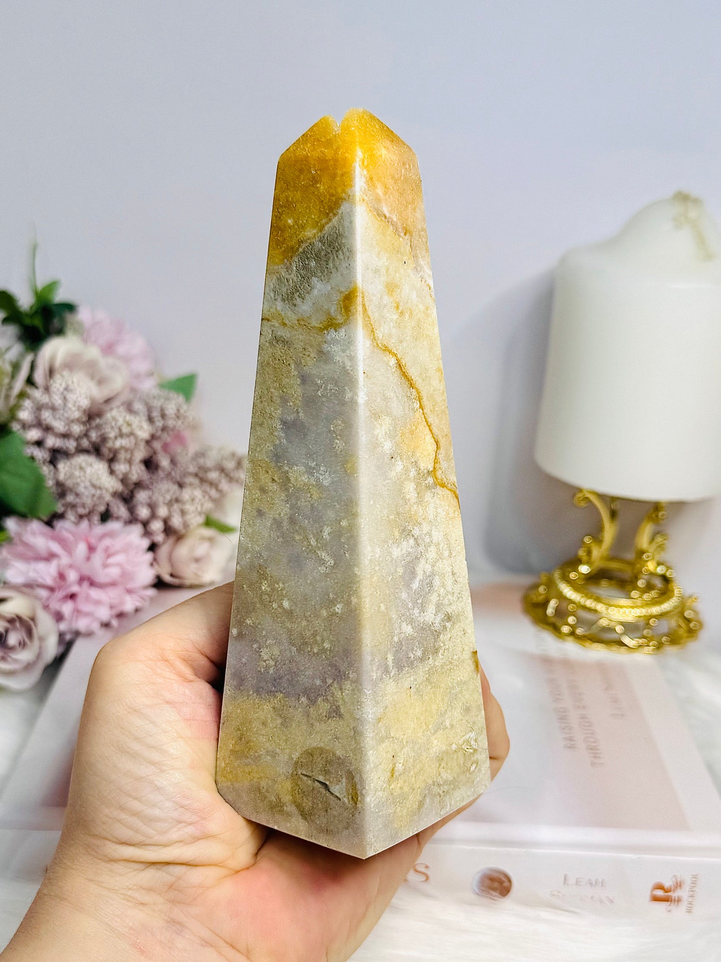 Large Pink Amethyst Tower | Obelisk 15.5cm Reduced as Imperfect Tip
