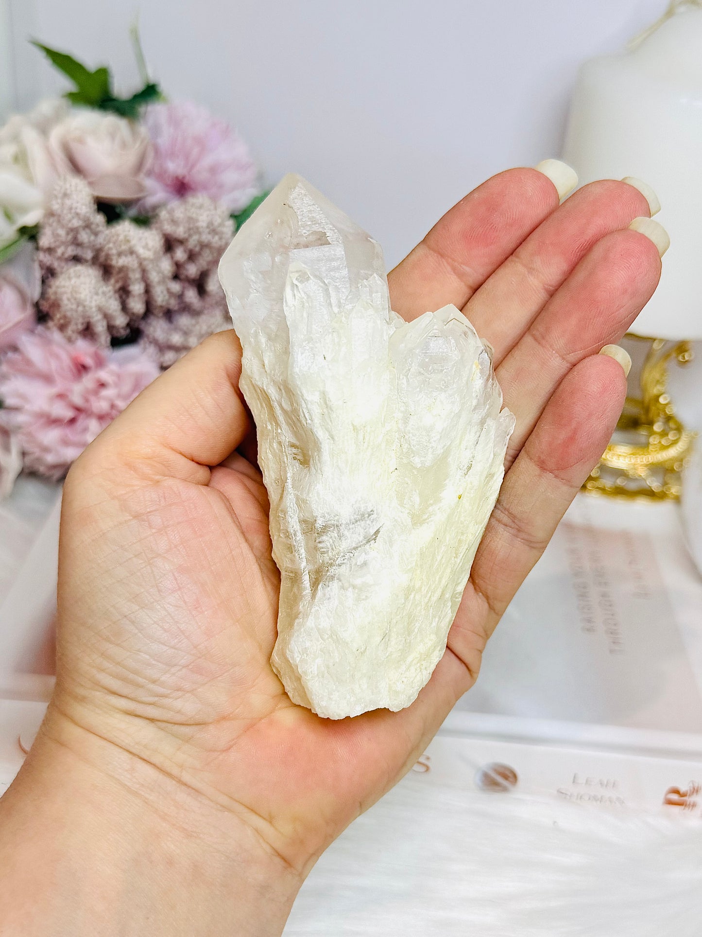 Natural Candle Quartz Specimen 10.5cm