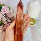 Beautiful Tall 18cm Fire Quartz Tower