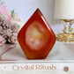 Beautiful 9.5cm Druzy Carnelian Flame | Freeform