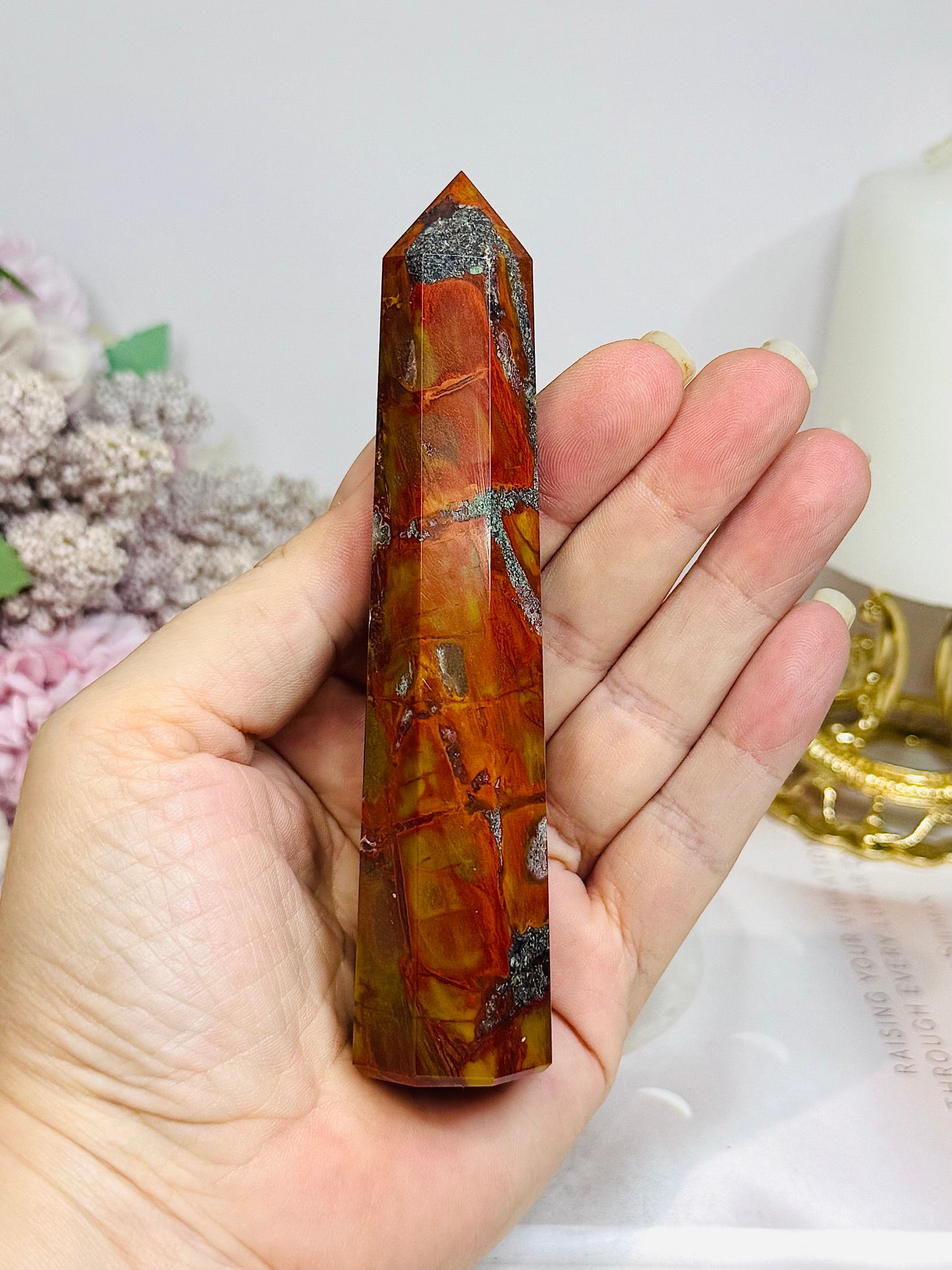 Petrified Wood Tower 12cm