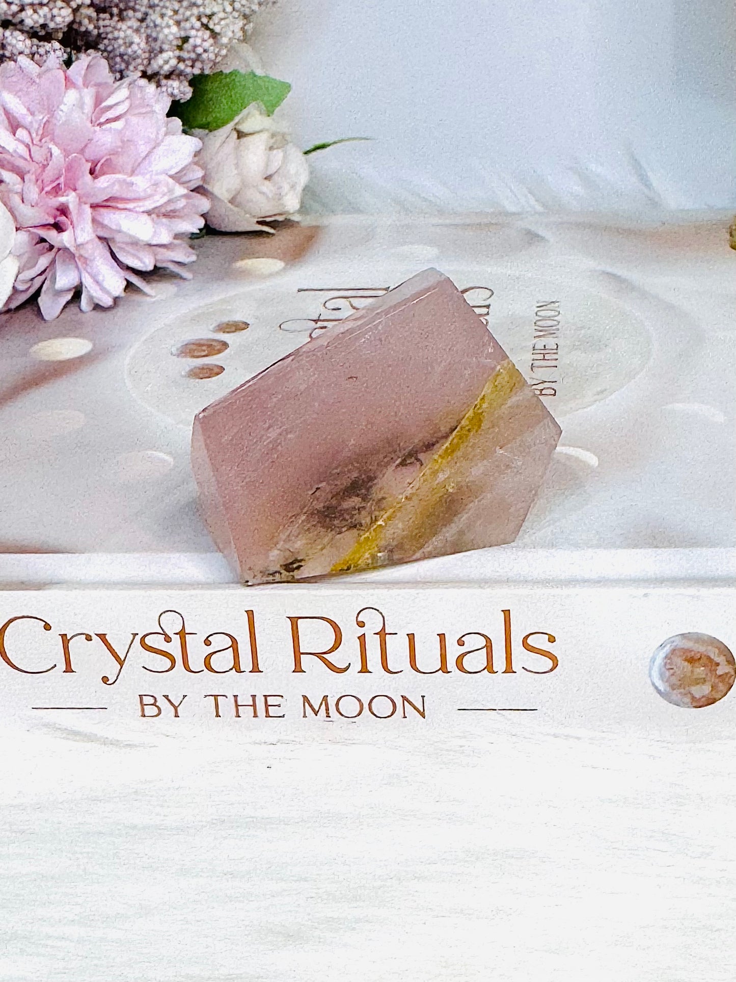 Natural Rose Quartz Freeform with Fern Tree Dentrictic Inclusions 5.5cm