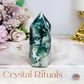 Moss Agate Chunky Tower 7.5cm