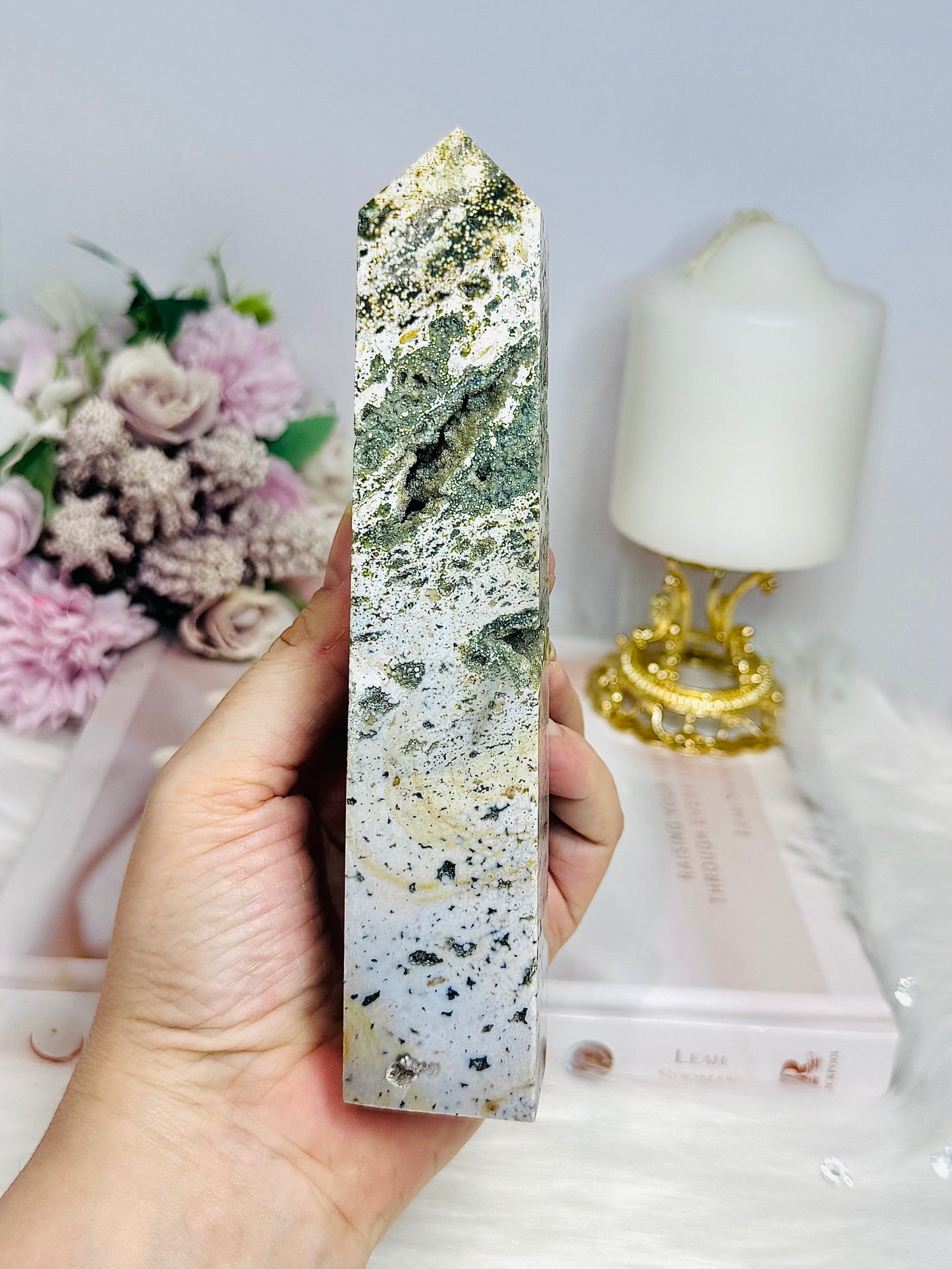 Druzy Ocean Jasper Tower 17cm