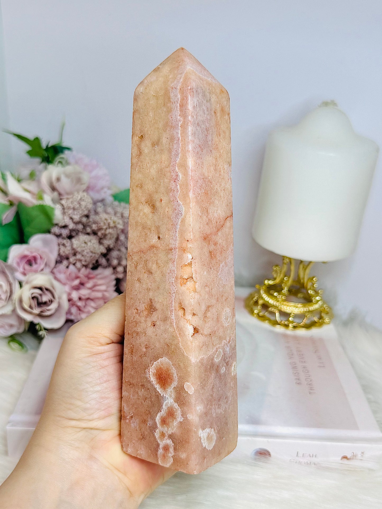 Pink Amethyst Druzy Chunky Large Tower 18.5cm