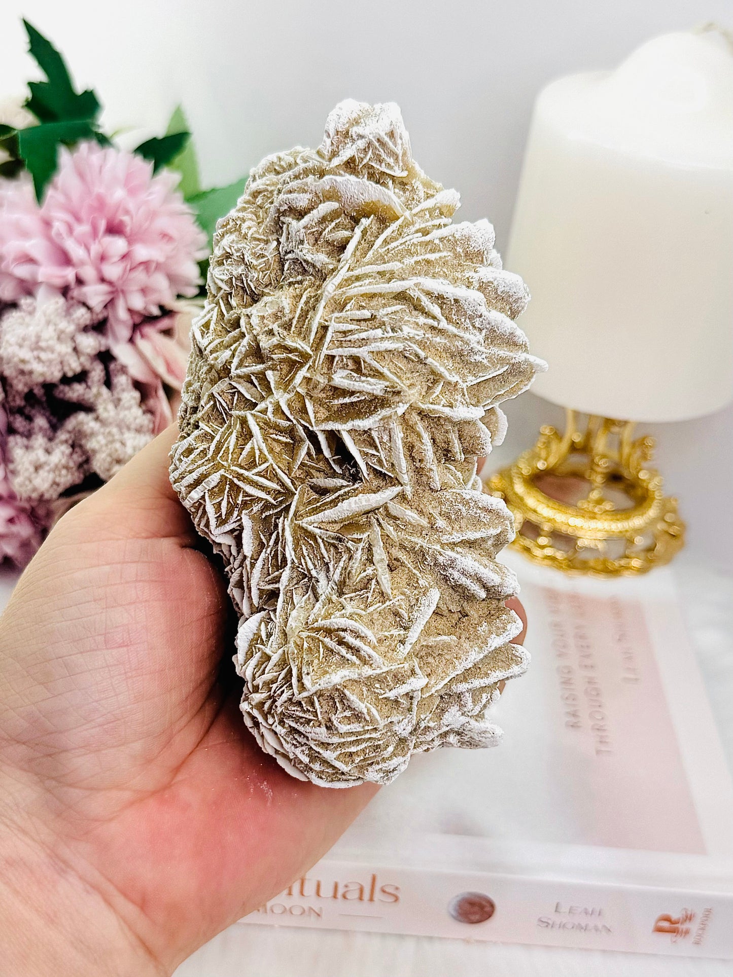 Natural Large Desert Rose Selenite Specimen 13cm 402grams