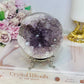 Large Druzy Amethyst X Agate Sphere On Stand 620g