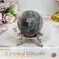 High Grade Pink Tourmaline Sphere on Stand 199g
