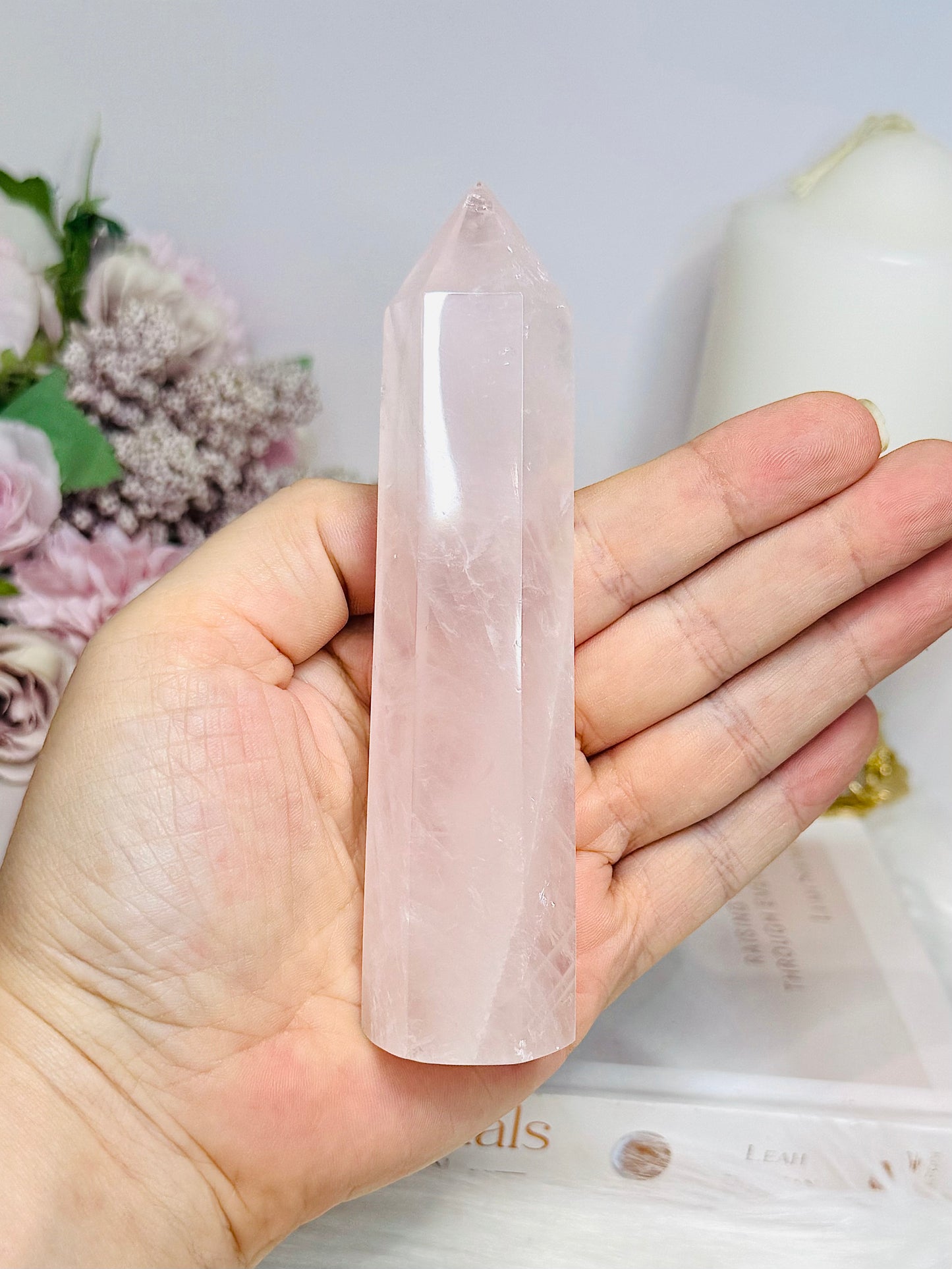 Rose Quartz Tower 12cm