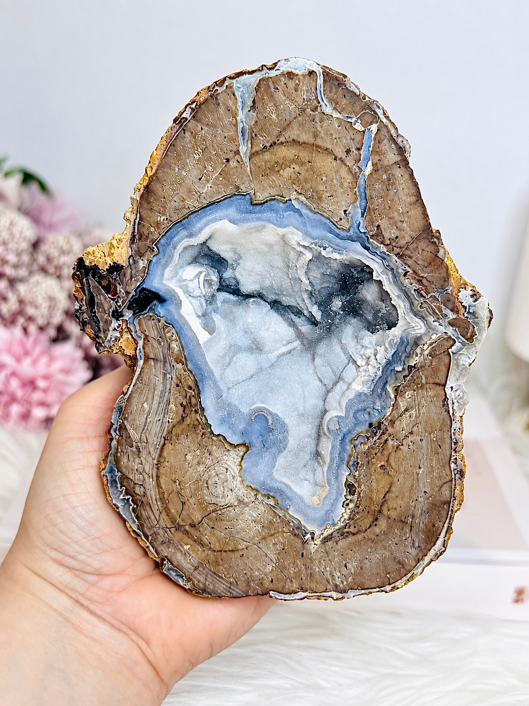 Large Dugway Sugar Druzy Agate Nodule From Utah USA 562g 14cm