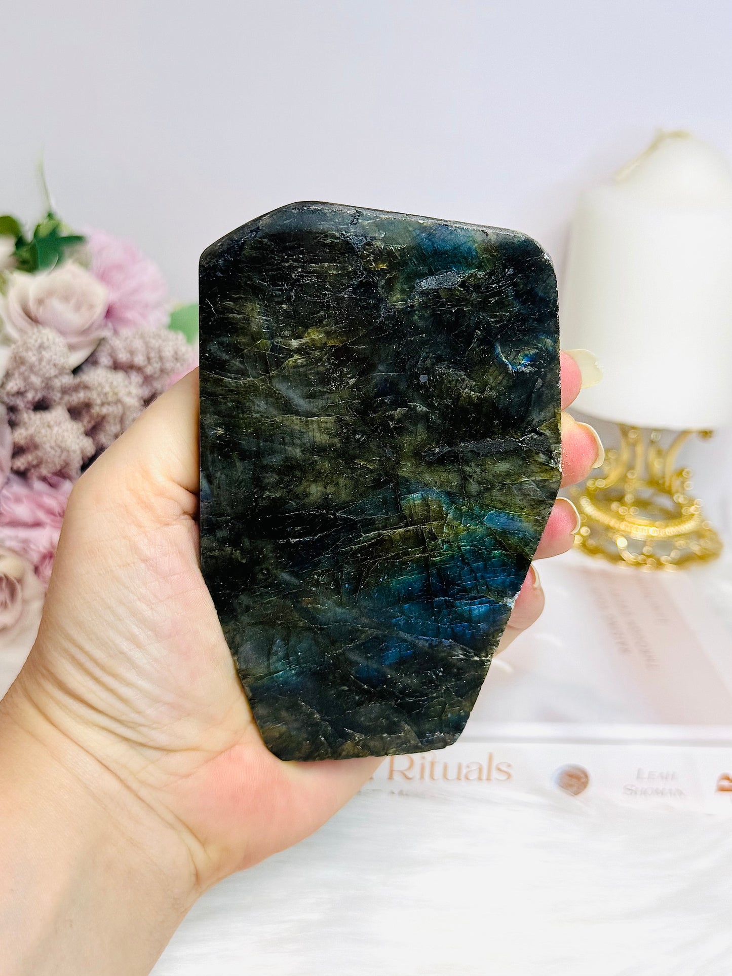 Natural Labradorite Slab 12cm