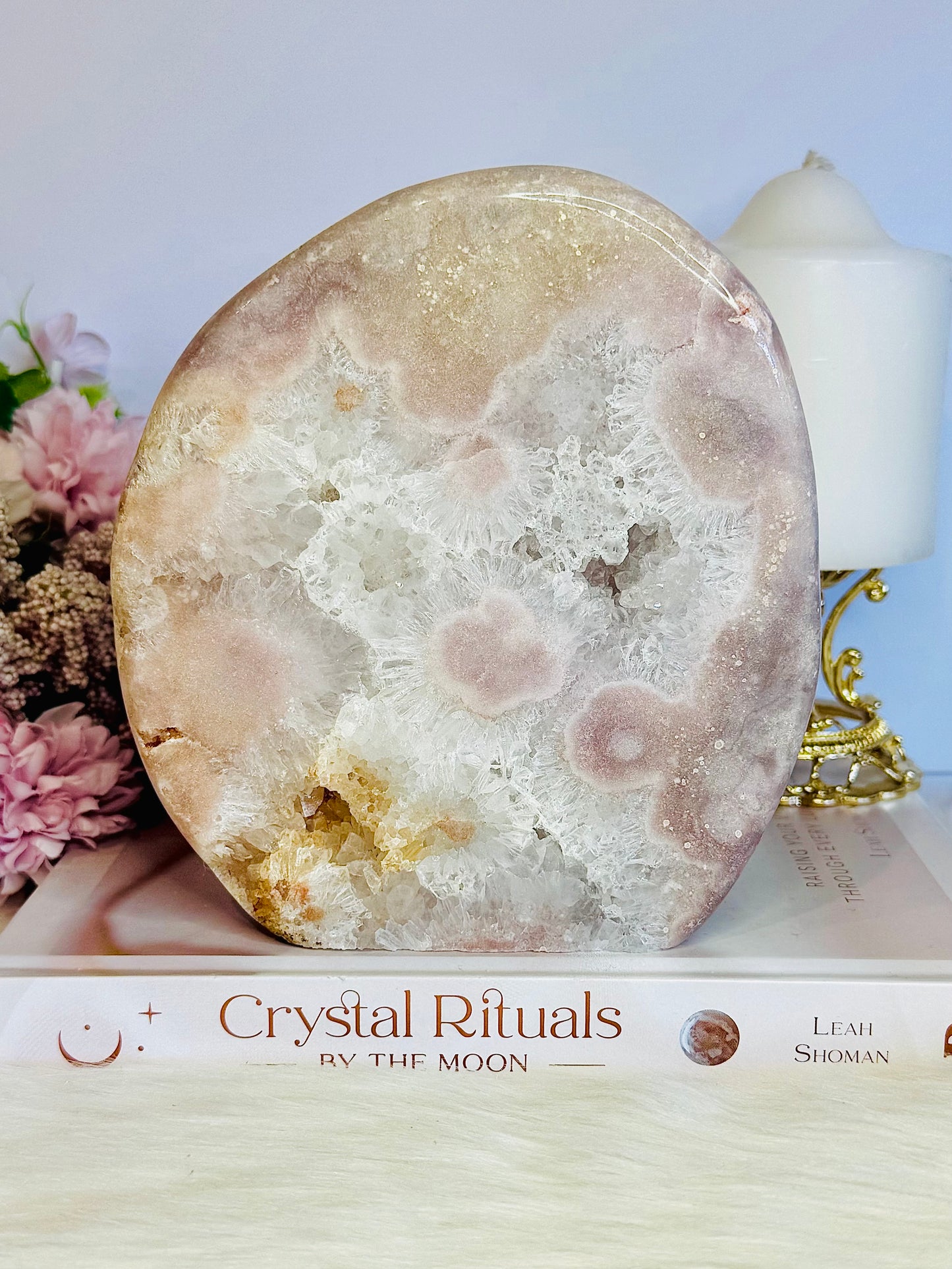 Classy & Fabulous Large 15cm 1.05KG Druzy Pink Amethyst Slab | Freeform From Brazil