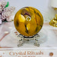 Large Mookaite Jasper Sphere on Stand 412g