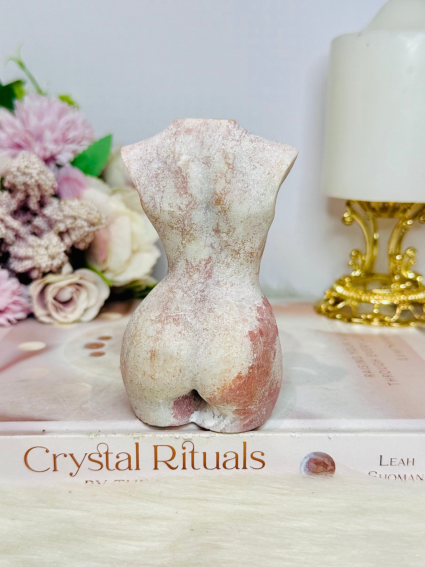 Pink Opal Carved Female Body 342g 10cm