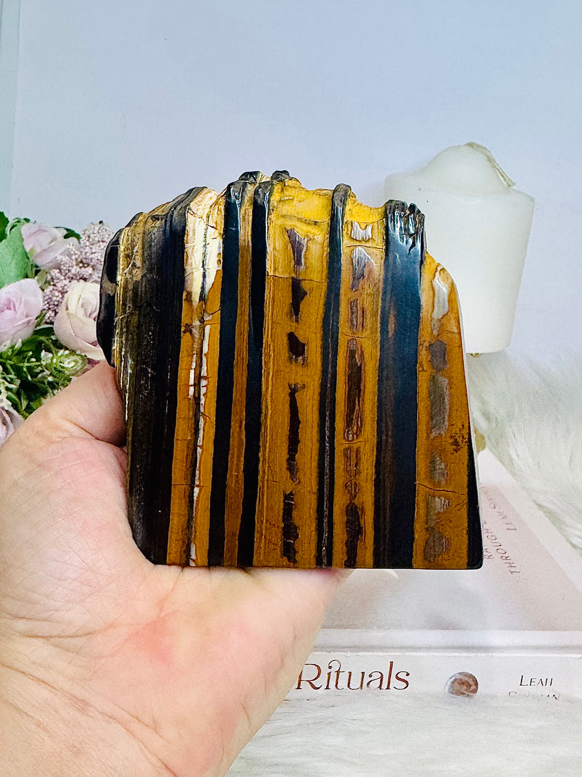 Chunky Iron Tigers Eye Slab 9cm 350g