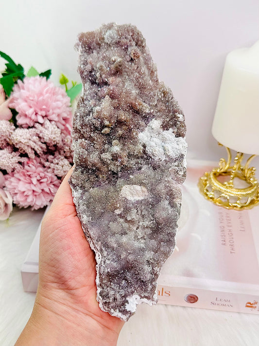 ⚜️ SALE ⚜️ Sparkling Large 22cm Zeolite| Flower Amethyst Natural Slab From Brazil