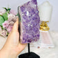 Large 1.4KG 22cm High Grade Chunky Amethyst Cluster On Stand