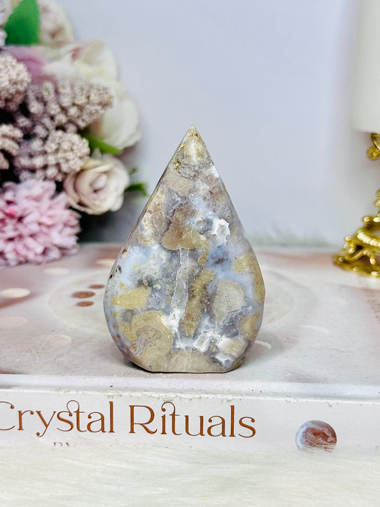 Blue Agate Flame | Freeform 8cm