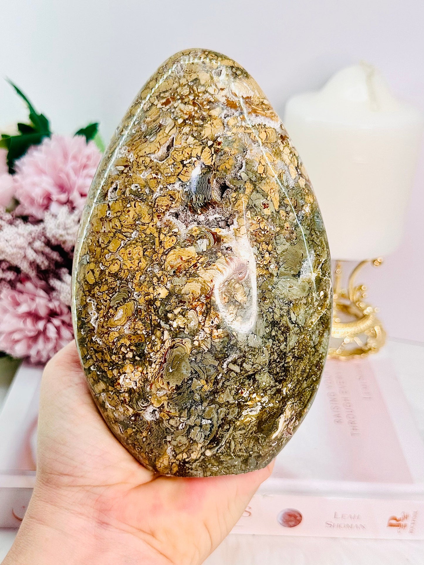 Large  16cm Chunky 1.02KG Ibis Jasper Carved Freeform