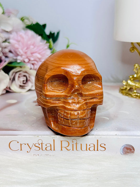 Large Jasper Carved Skull 404g