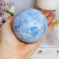 Blue Calcite Large Sphere on Stand 578g