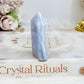 Blue Lace Agate Druzy Tower 5.5cm