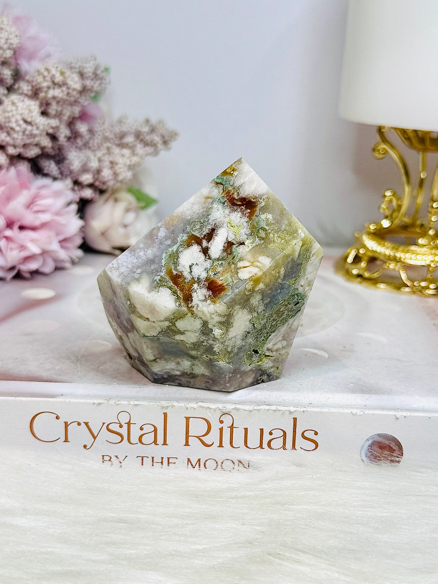 Rare Green Flower Agate Freeform 180g