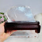 Natural Large Selenite Slab on Timber Stand 19.5cm 701g