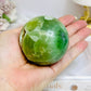 Green Calcite Druzy Sphere on Stand 351g