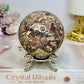 Large Money Agate Sphere on Stand 423g