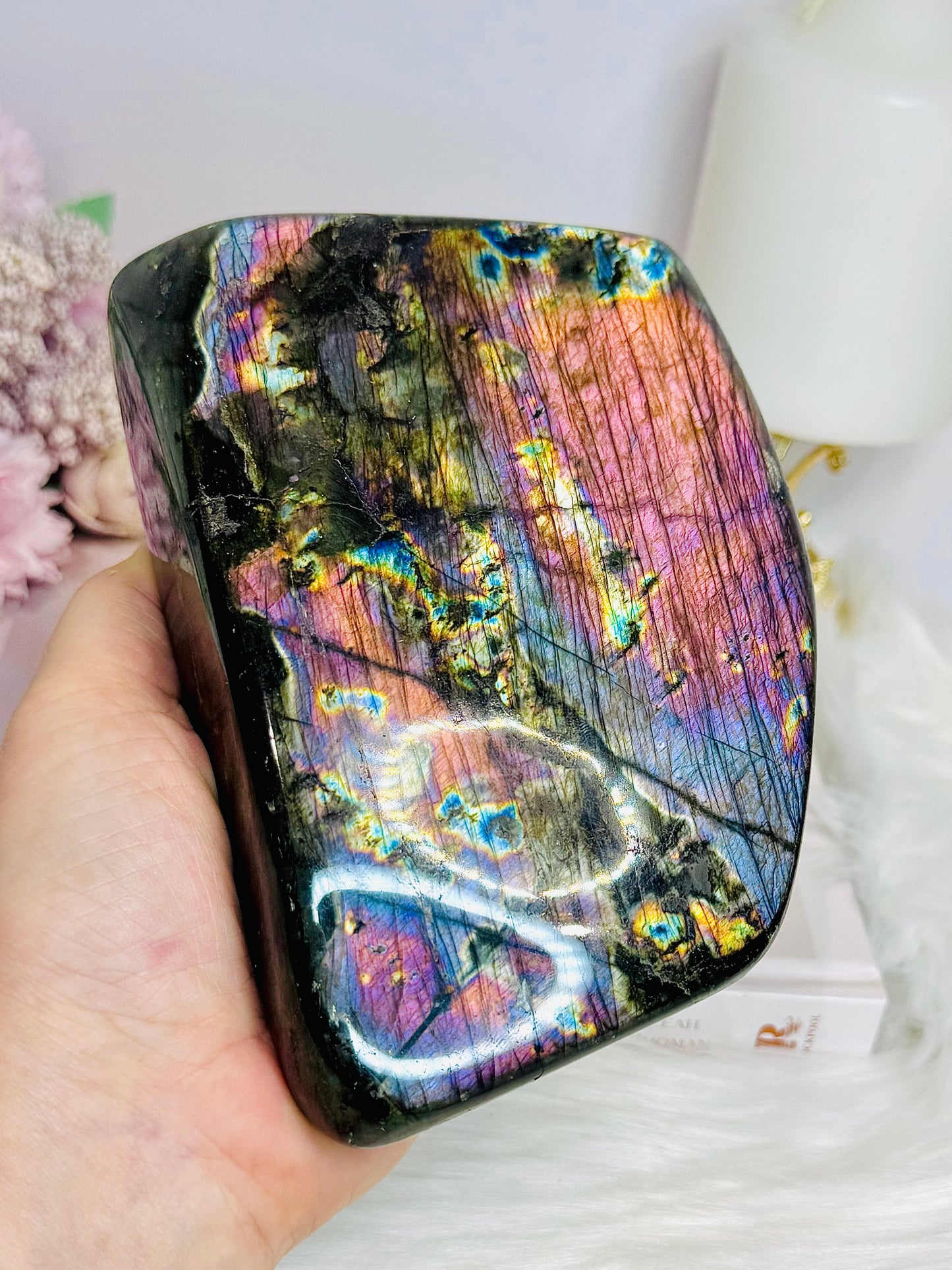 Huge High Grade Spectrolite (Labradorite) Freeform Exclusively From Finland 15cm 1.38KG